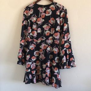 Floral Long Sleeve Mini Dress